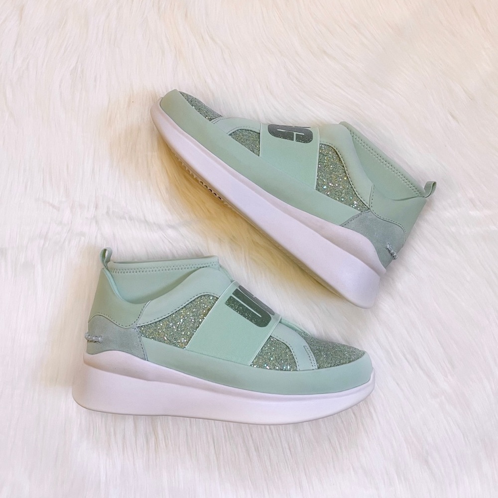 UGG Neutra Chunky Glitter Mint Glitter Sneakers - Picture 4 of 9